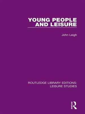 cover image of Young People and Leisure